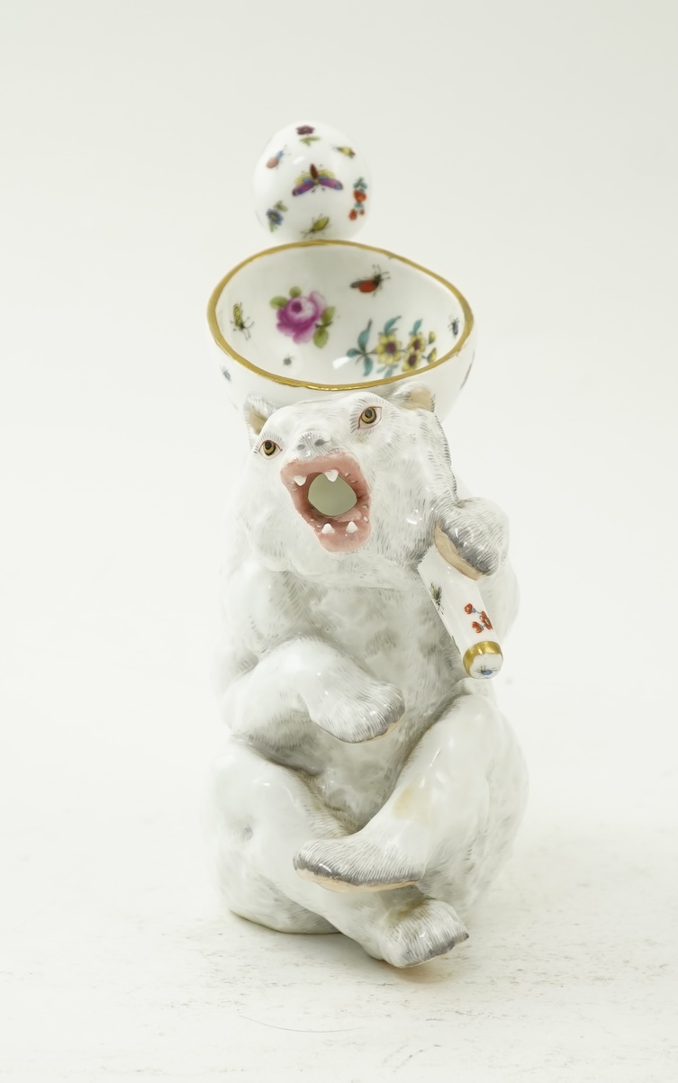 A Dresden porcelain ‘bear’ jug, late 19th century
